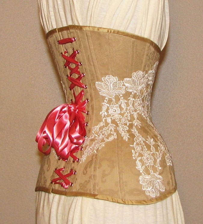For Jennifer      Add Venise Lace Appliques to Your Electra Designs Corset Venice Bridal Wedding Burlesque Pinup Lolita Gothic Couture  OOAK Hand Stitched Upgrade