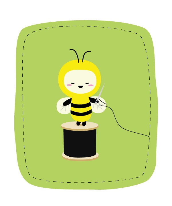 Sewing Bee 8x10 Print