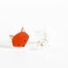 Fox Earrings - Orange Sterling Silver Posts Studs Kawaii Cute