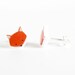 Fox Earrings - Orange Sterling Silver Posts Studs Kawaii Cute