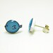 Blue Bird Earrings - Sterling Silver Posts Studs Kawaii Cute