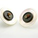 Mother of Pearl Stud Earrings Green Button
