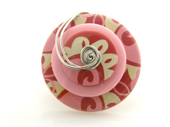 Made to Order Customized Button Ring
