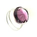 RESERVED Swarovski Rivoli Button Ring Amethyst Crystal
