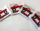 Woven Sew On Clothing Labels set of 25 Monster Truck
