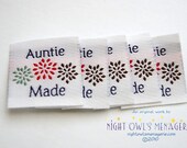 Mums "Auntie Made"  set of 25 clothing labels