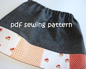 Toddler patch skirt - sewing pattern