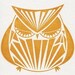 Owl Gocco Print 4 Chipboard Bar and Lounge Coasters - Set No. 4 by Kerry Beary
