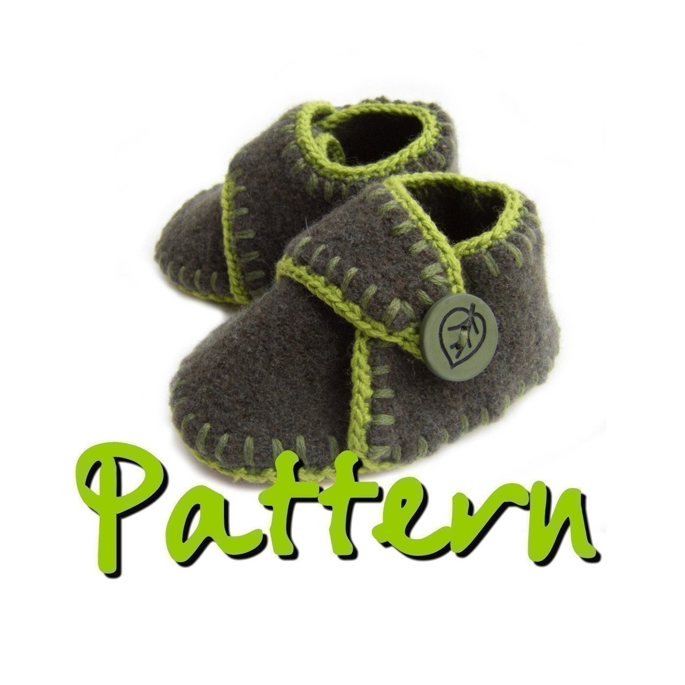 PATTERN - Felted sweater baby shoes with ankle strap, sz 9M to 18M