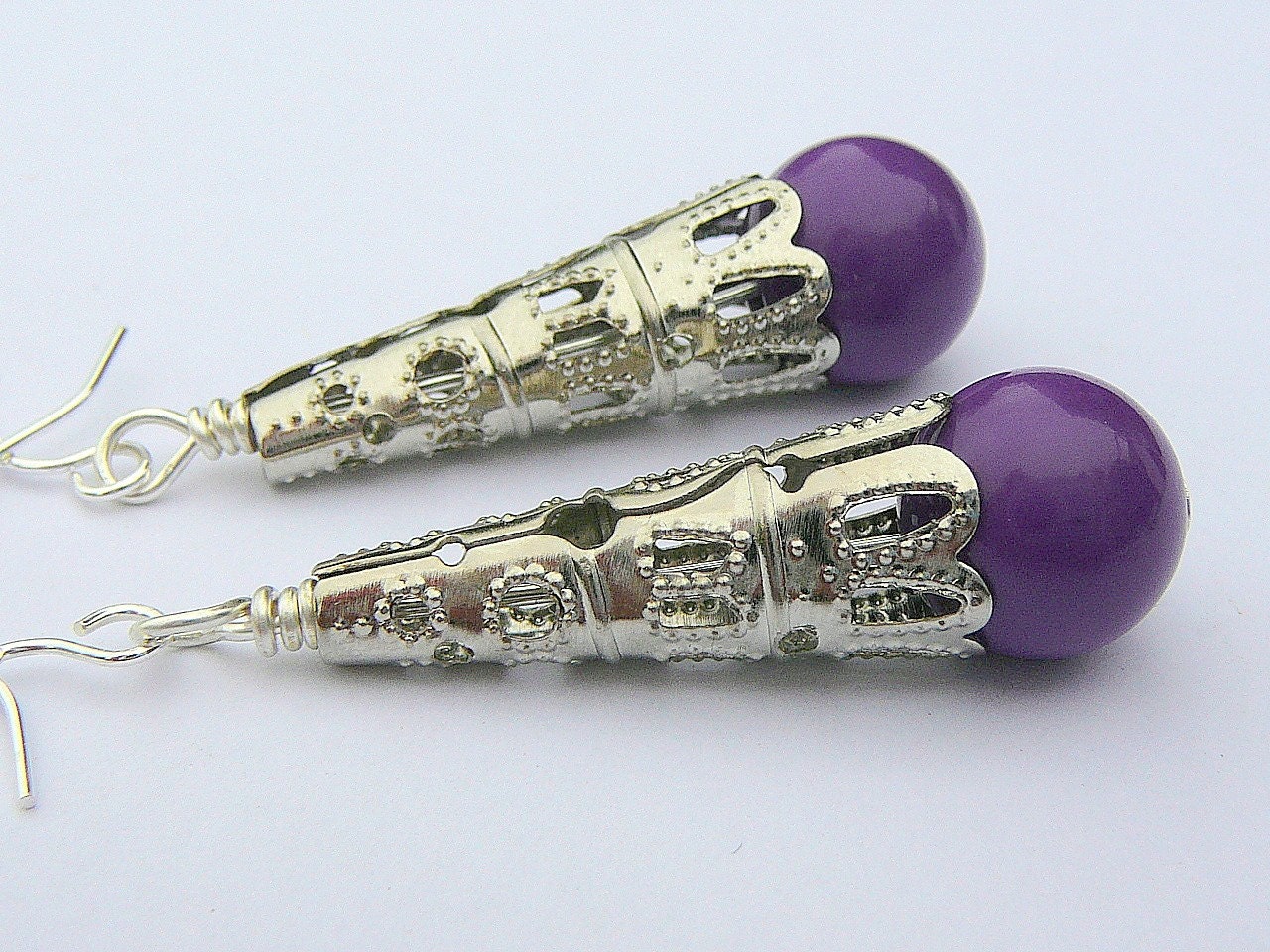 Purple Bullet Earrings