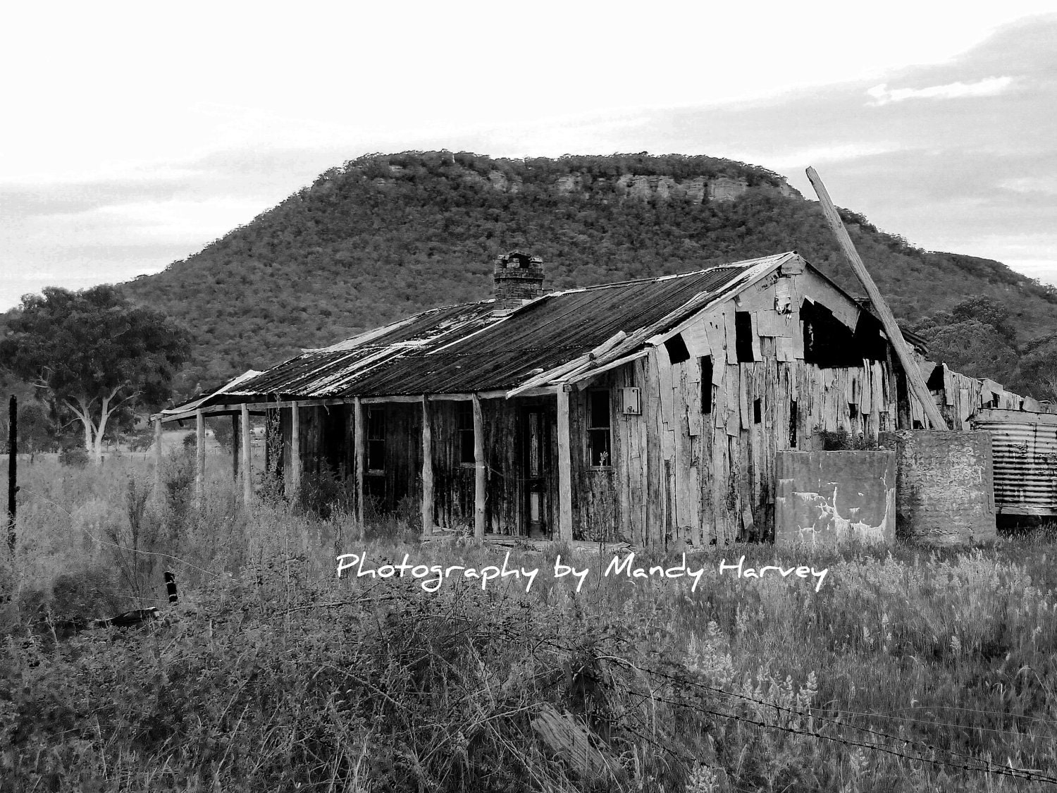 The Old House, Hartley, New South Wales, Australia, Black and White, 8x6