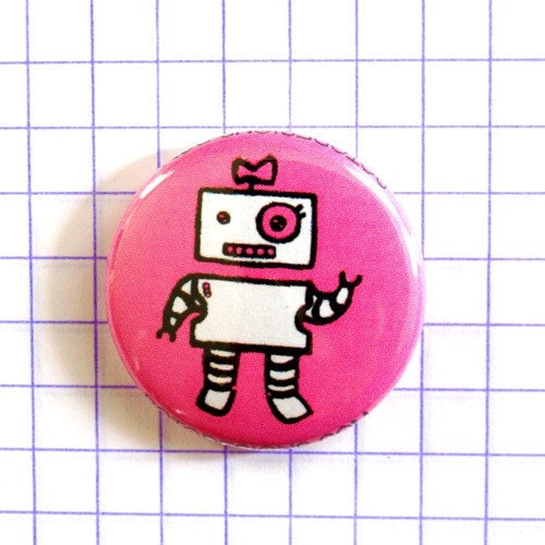 Botoka Lady Bot - 1 Inch Pinback Button