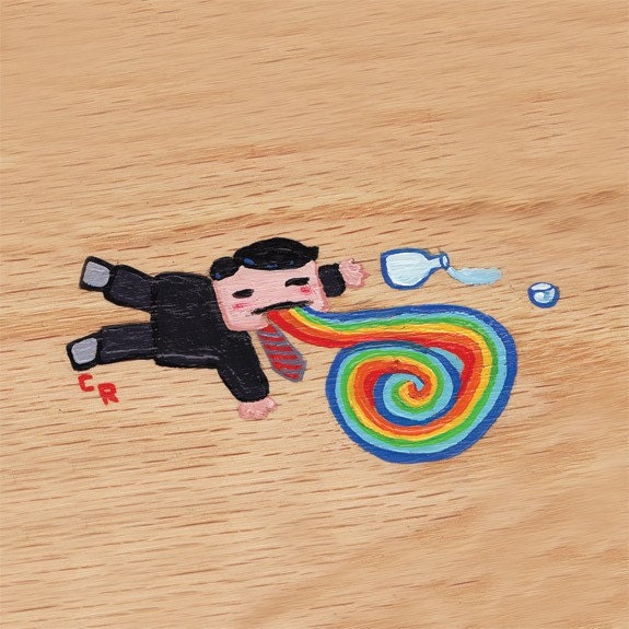 Rainbow Gero - Rainbow Puke - 5x5 Print