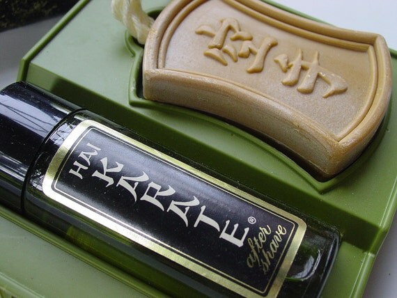 Hai Karate After Shave Soap on a Rope Gift by GoodlookinVintage