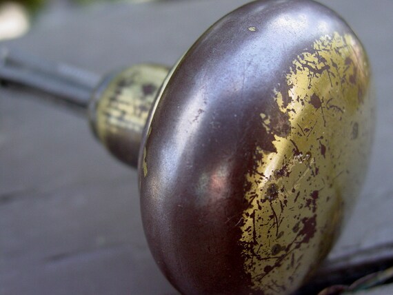 Vintage Distressed Metal Door Knobs Rustic by GoodlookinVintage