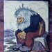 Sitting Troll Banner. TFH - Norwegian Counted Needlepoint Kit with Guro Yarn, Theodor Kittelsen