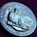Cold War Medal, Large Communist Citizen Medallion 1983 Collectible with Worker Star Hammer and Sickle