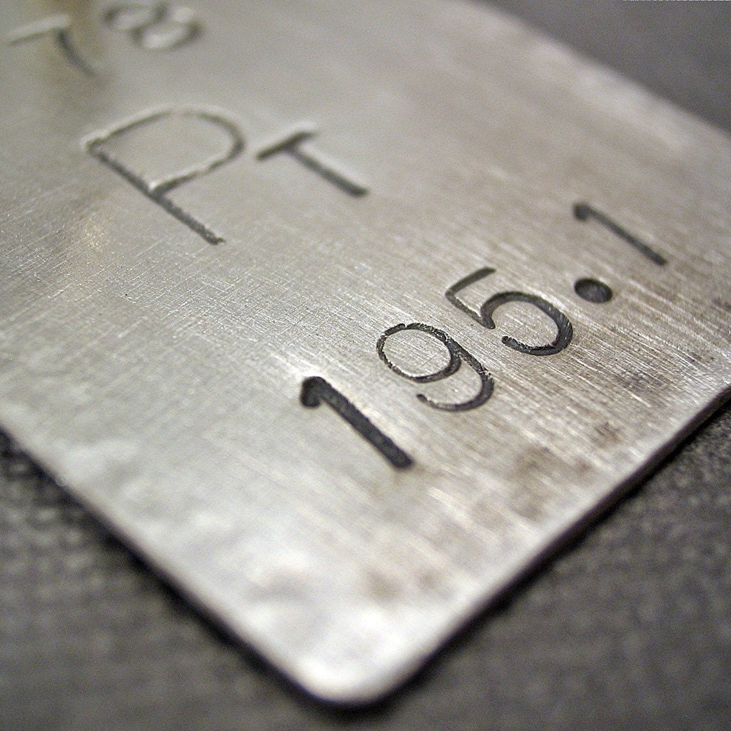 Heavy Metal Thunder -- Element of Your Choice Handstamped Custom Periodic Table Keychain, Key Fob or Pendant -- Sterling Silver