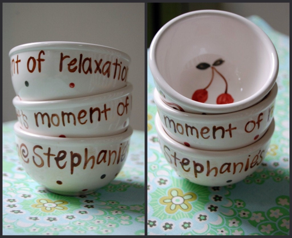Simple Asian Style Zen Tea Cup or Small Bowl, Custom Painted Il_570xn