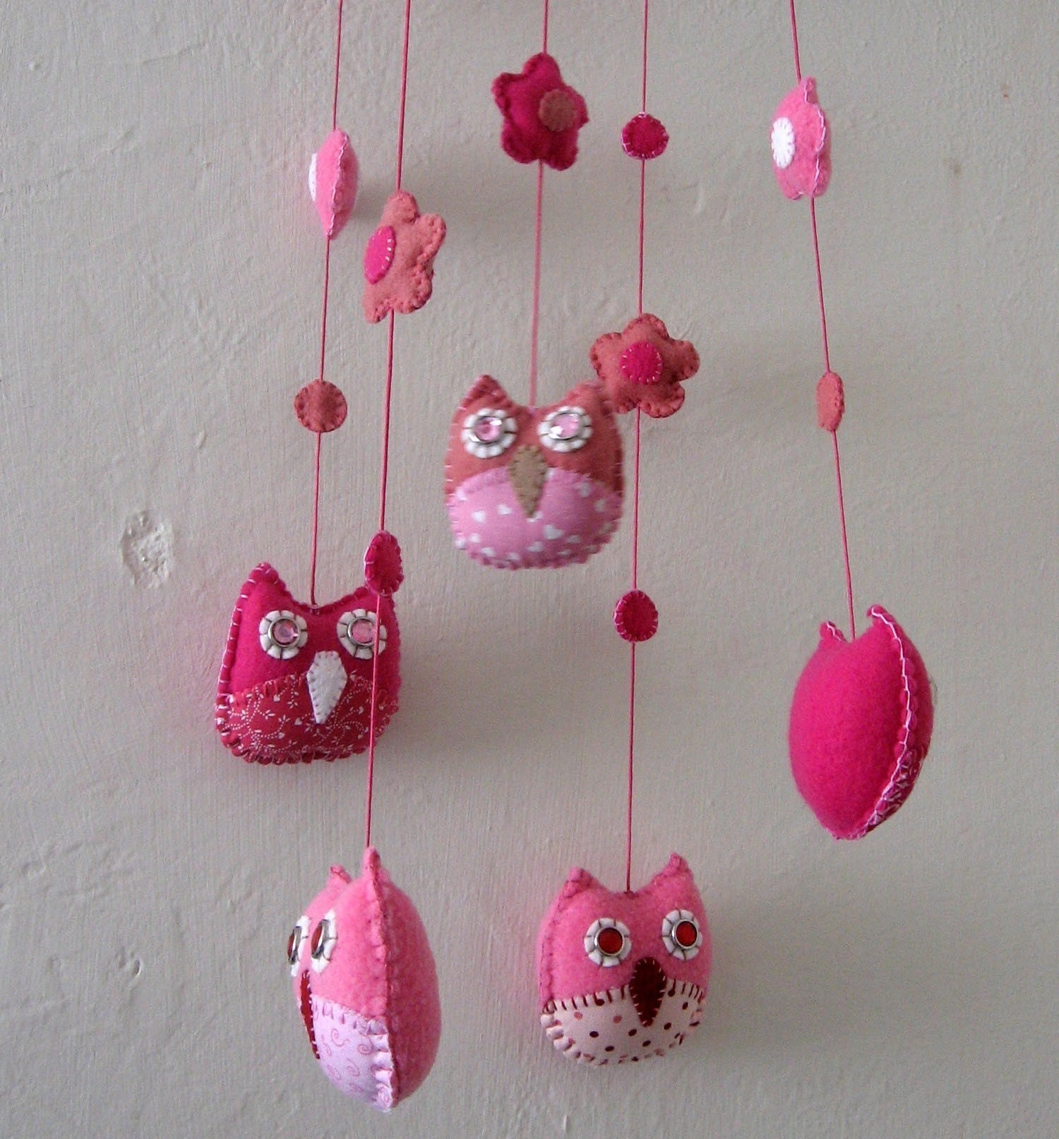 Pretty in Pink - Made to Order Owl Mobile