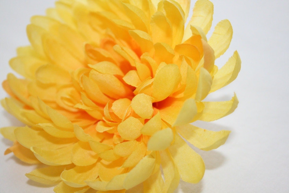 Yellow Flower Silk Flower Chrysanthemum in by simplyserra