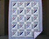 Appliqued Airplanes Child or Baby Quilt