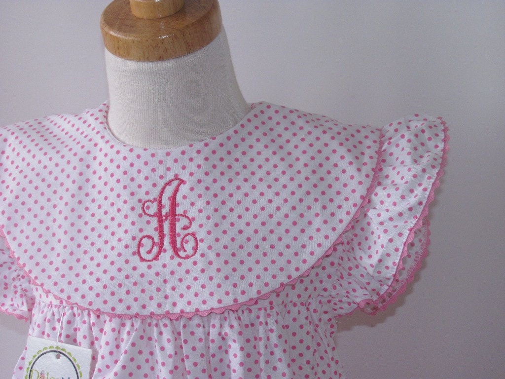 Easter Portrait dresses,Girl Monogram dresses for girls, toddlers and infants, FREE Personalization szs 6Y