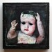 Francine's Heart Courage, one of a kind, Orig Altered Photo on Canvas, Goth Pink Heart, French Doll, Mannequin, hollow head Jean Lannen