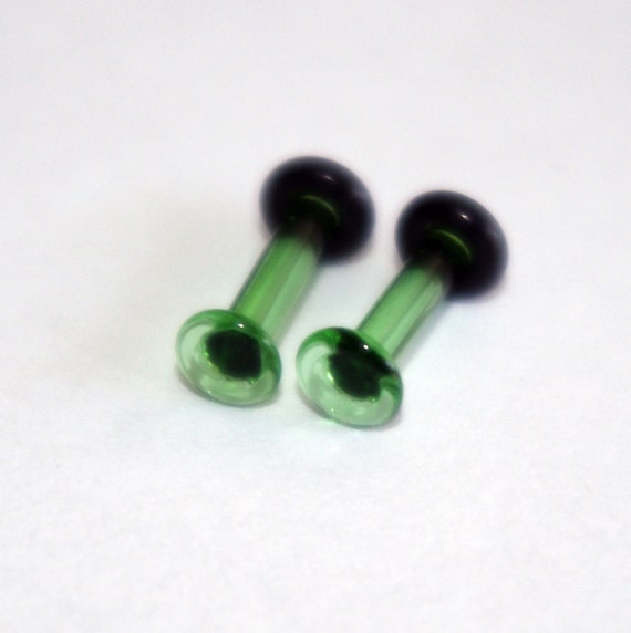 12g Green Glass Plugs Body Jewelry 12 Gauge 2mm By Azhotshop