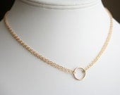 Simply Chic Necklace with Gold Filled Circle and Gold Filled Chain