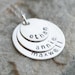 Featured in Midwest Living Magazine - Personalized Stacking Necklace in Sterling Silver - 3 Discs