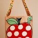Personalized Teacher Gift Christmas Apple Polka Dot Painting Door Hanger