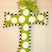 Easter Cross Burlap Door Hanger Christian Faith Decoration HUGE 2 ft - Spring