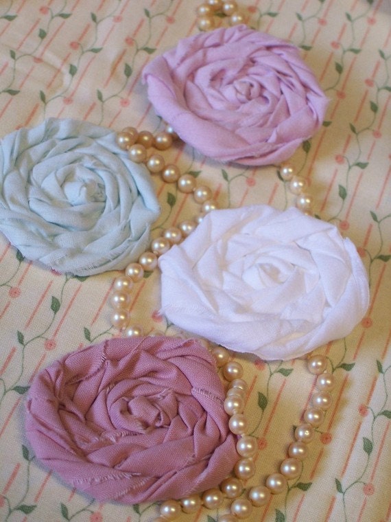 Fabric Flowers Fabric Roses Rolled 12 Wedding Flowers French Rosette Embellishment Scrapbook Applique Bride Brooch Paris Blossom  Wholesale