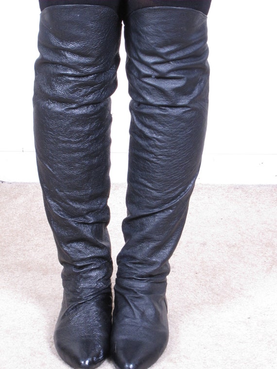 80s thigh high boots