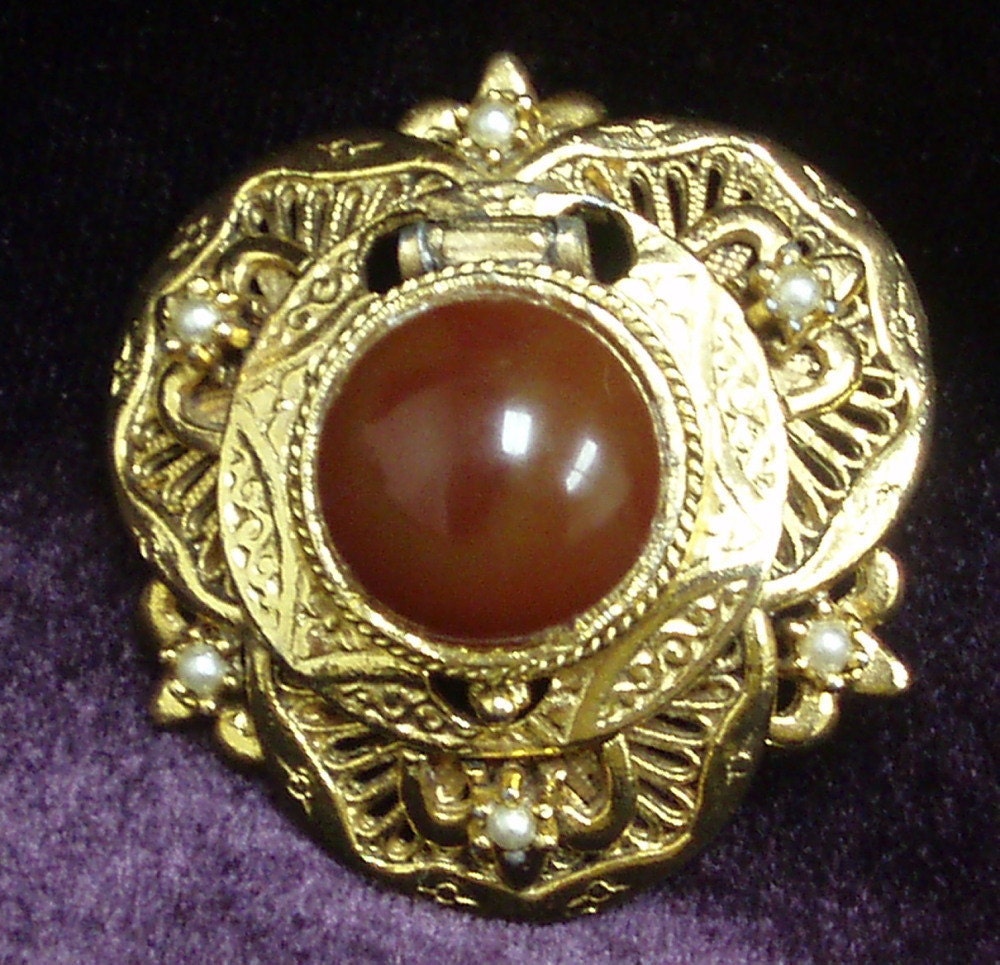Vintage Victorian Revival  Steampunk  Poison Brooch