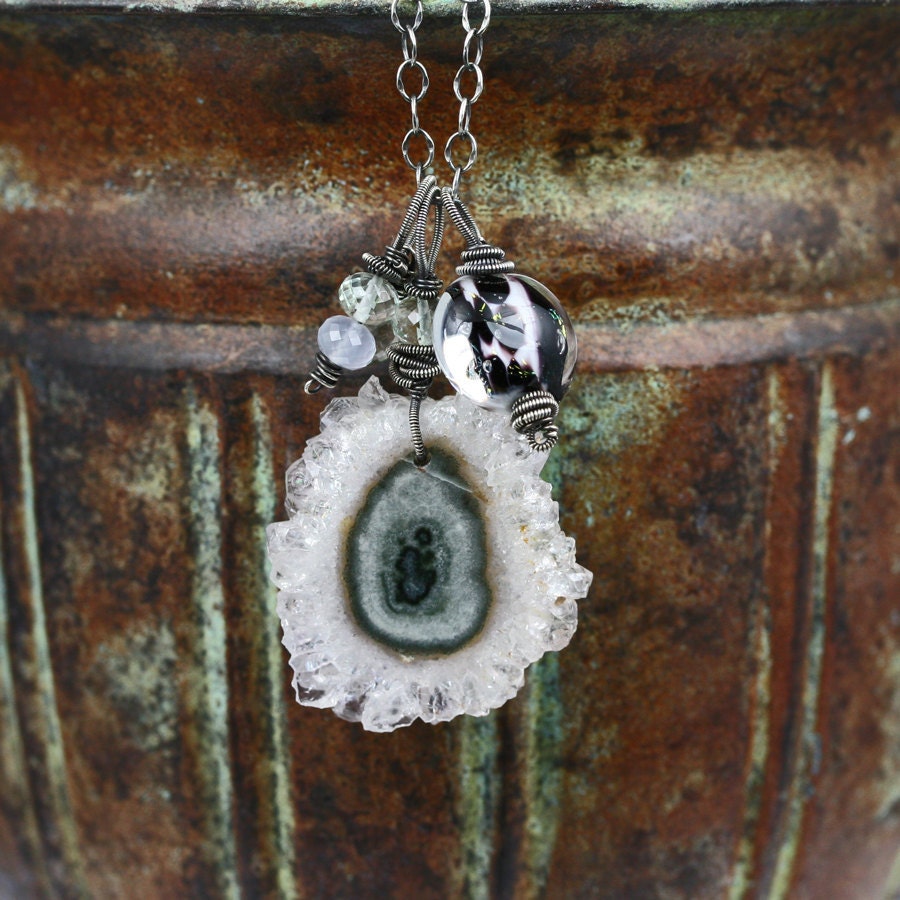 Crystal Druzy Necklace - The Winter Iceland