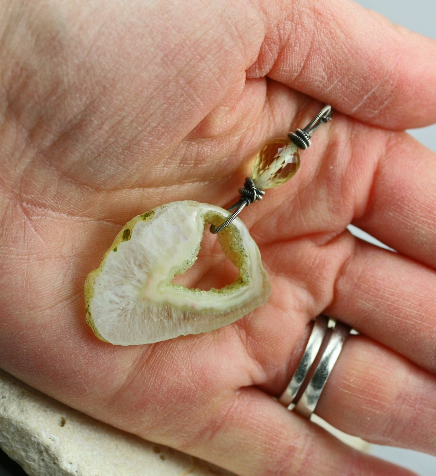 MONTHLY SPECIAL - Druzy Necklace - The Lemon Spritzer