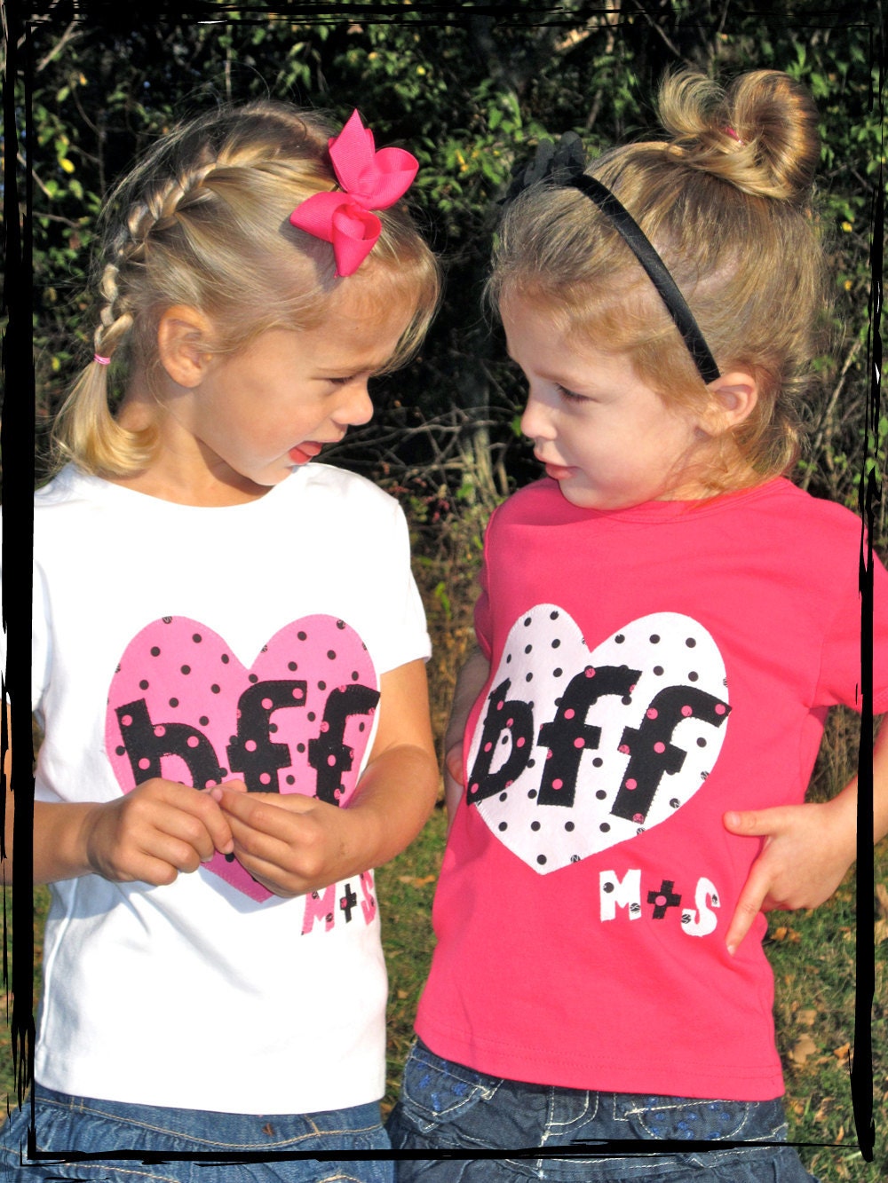 BEST FRIENDS FOREVER Set of 2 Baby Dots Onesies or T-Shirts