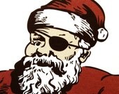 pirate santa cards - boxed set of 12