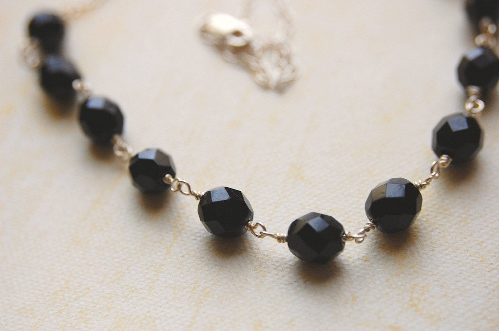 Little Black Dress.Beaded Necklace
