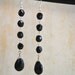 Little Black Dress. Jet Black Dangle Earrings.