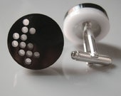 black circle cuff links