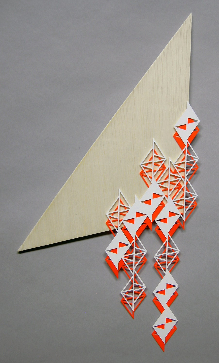 Medium Falling Obtuse Triangles Wall Hanging