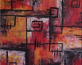 ORIGINAL abstract PAINTINGS modern ART,acrylic on canvas  21,3" x 25,6" x 0.7" in inches,with certificate of authenticity