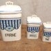 Reduced Price Set of 3 French Canister set with crown handles purchased in Paris