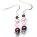Final Clearance- Chocolate Covered Strawberry Crystal and Pearl Necklace, Bracelet and Earring Set