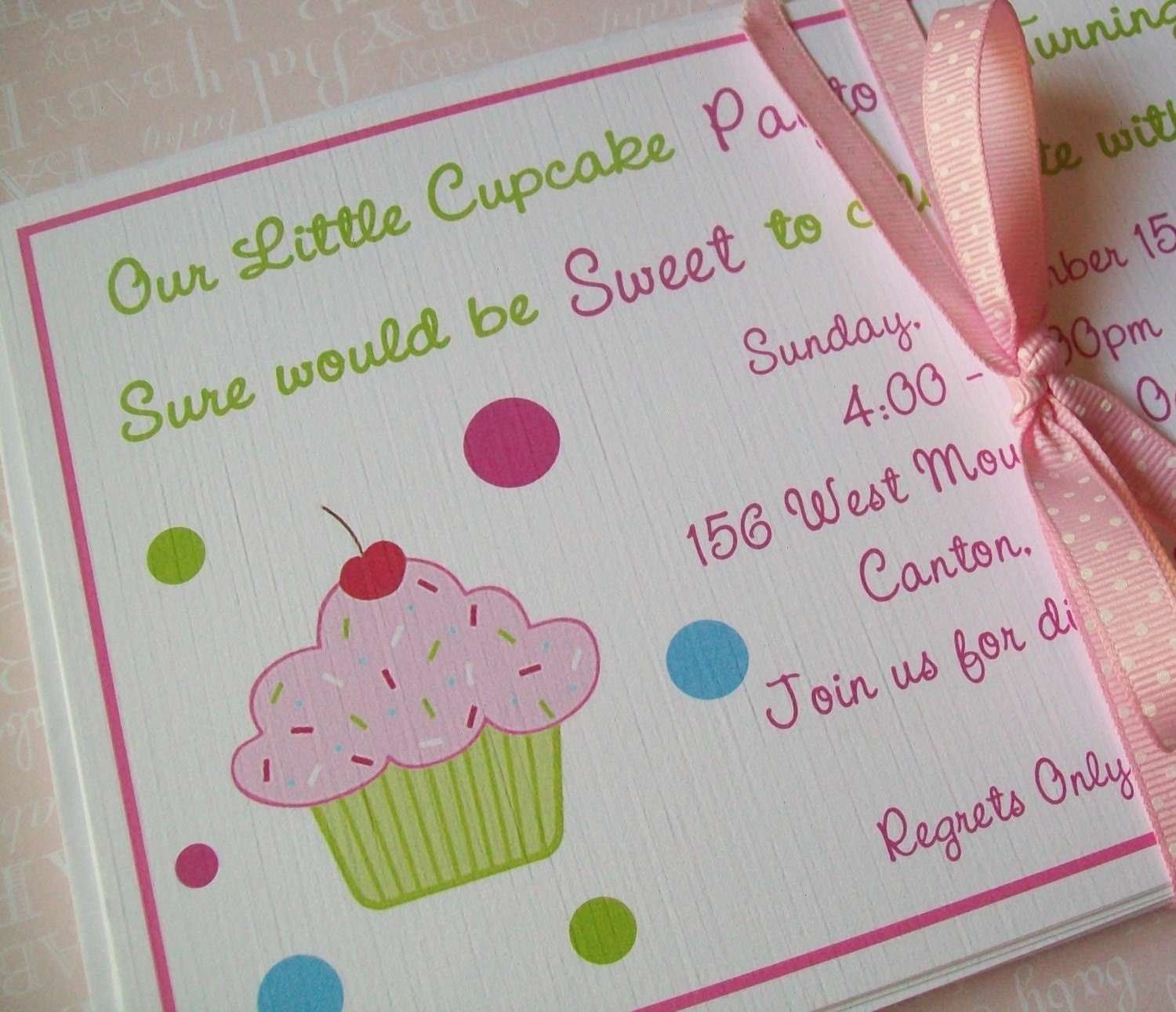 Cupcake Photo Invitation