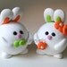 Custom Round Bunny Wedding Cake Topper