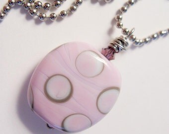 In The Pink - Handmade Lampwork Bead Pendant